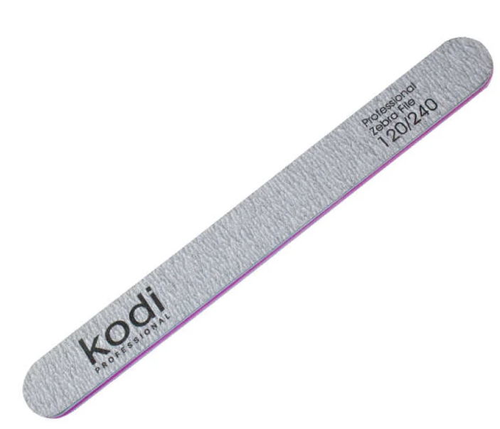 Kodi Пилка для нігтів у формі ,,Half Grey,, 120/240 00-00083132 фото