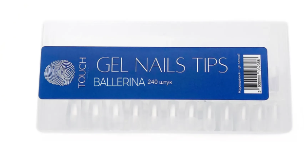 TOUCH Gel Nails Tips BALLERINA LONG 240шт. 00-00080601 фото