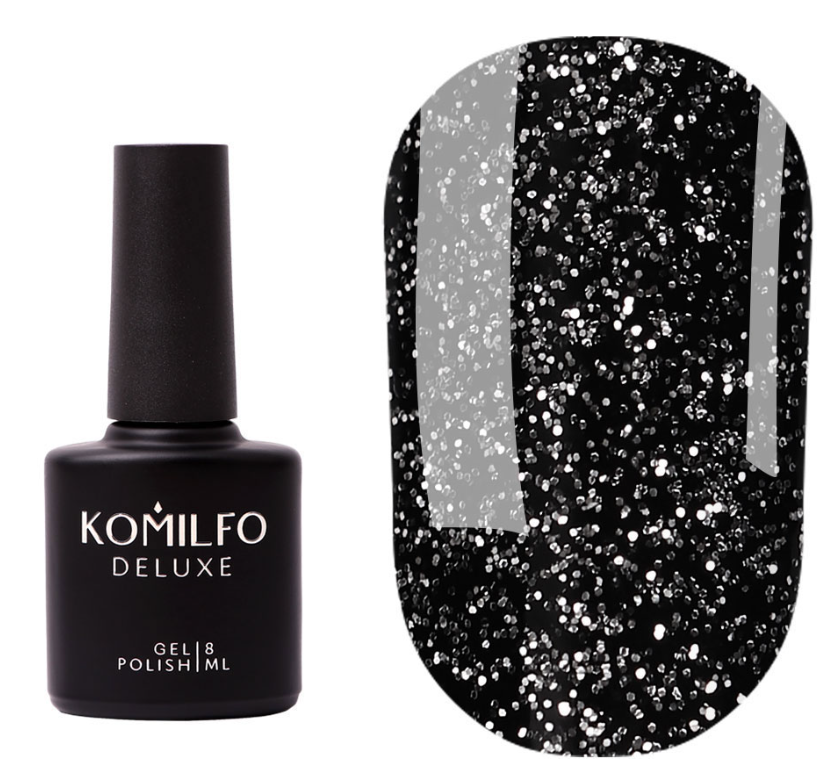 Komilfo Топ для гель лаку Deluxe No-wipe Silver Top Coat Top 8 ml 00-00053679 фото